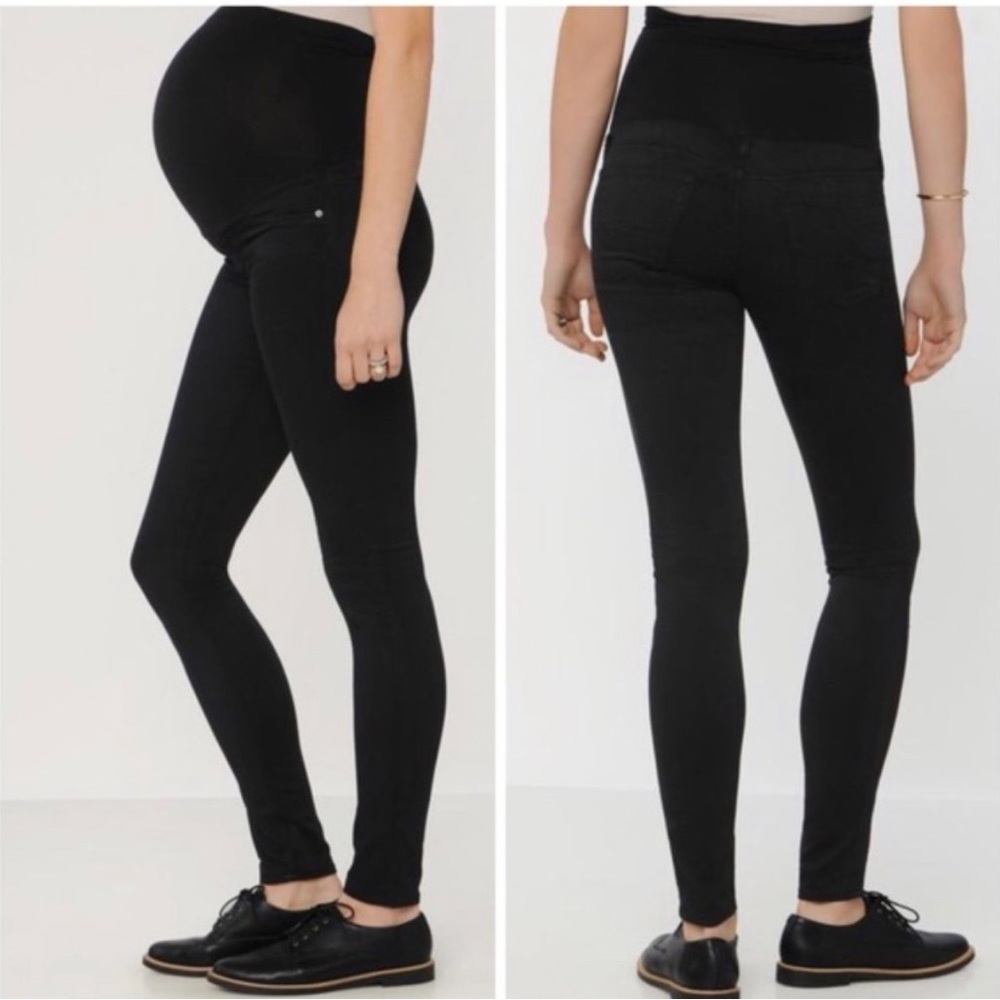 AG Maternity Black Skinny Sateen Jean size 27R